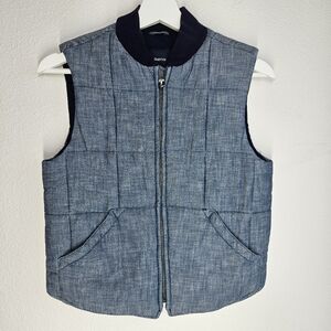 GAP Kid's Denim Blue‎ Quilted Vest, Size 10-11 Yrs.